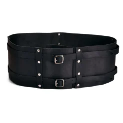 Wikinger Gürtel Joon mit Schnallen schwarz