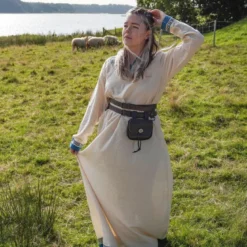 Wikinger Kleid Lagertha beige-blau