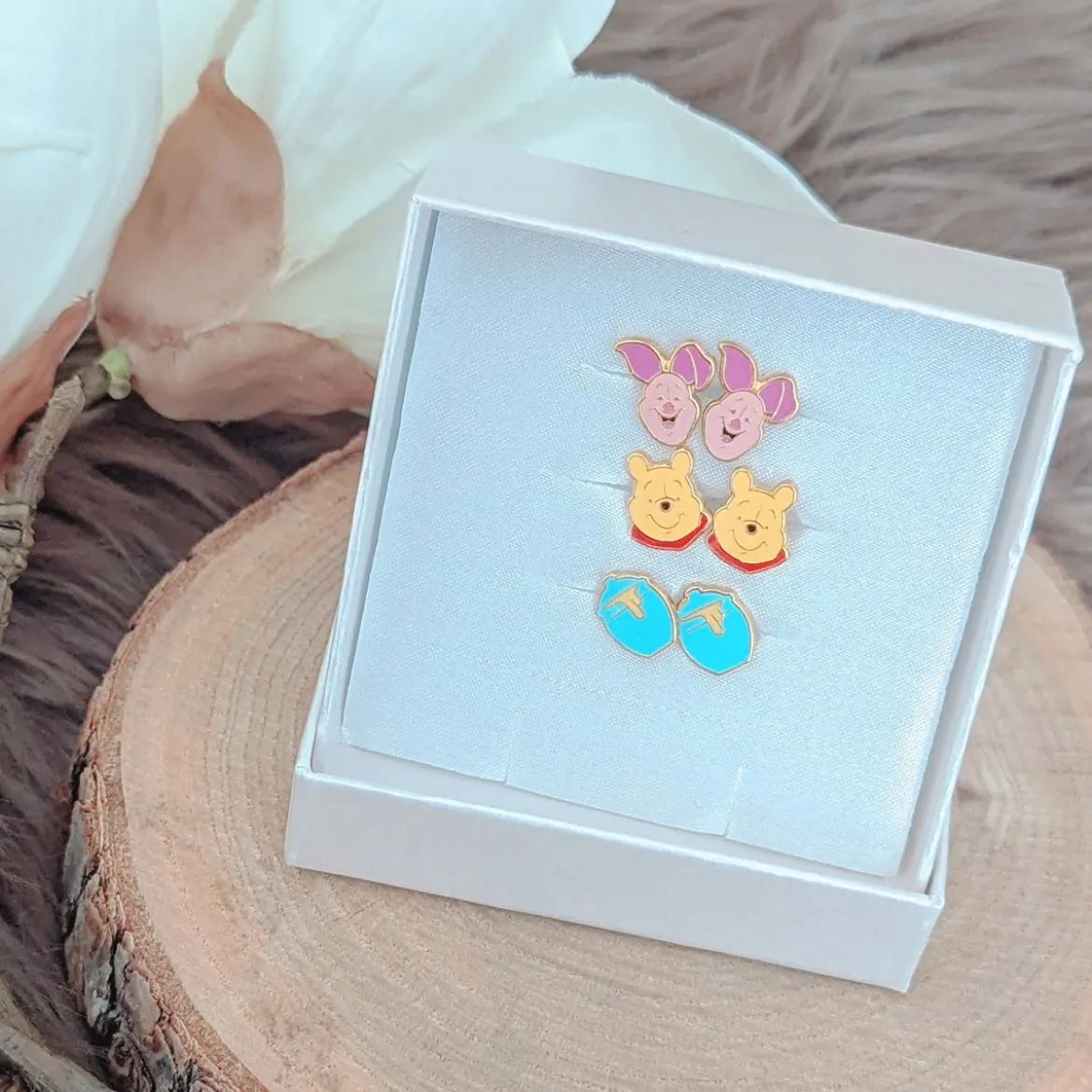 Winnie Puuh - Ohrstecker 3er Set in Geschenkbox