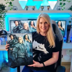 Witcher - Ciri, Yennefer & Geralt Wandbild mit Licht