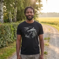 Witcher - Wolf Emblem T-Shirt schwarz