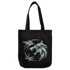 Witcher - Wolf Medaillon Jutebeutel schwarz