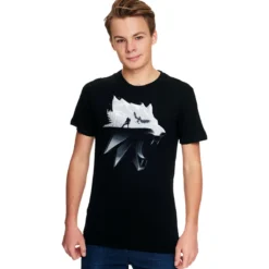 Witcher - Wolf Silhouette T-Shirt schwarz