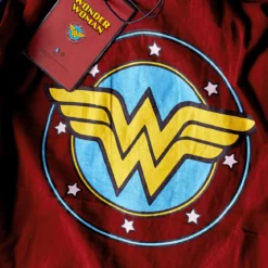 Wonder Woman - Logo Lederjacke mit Kapuze blau