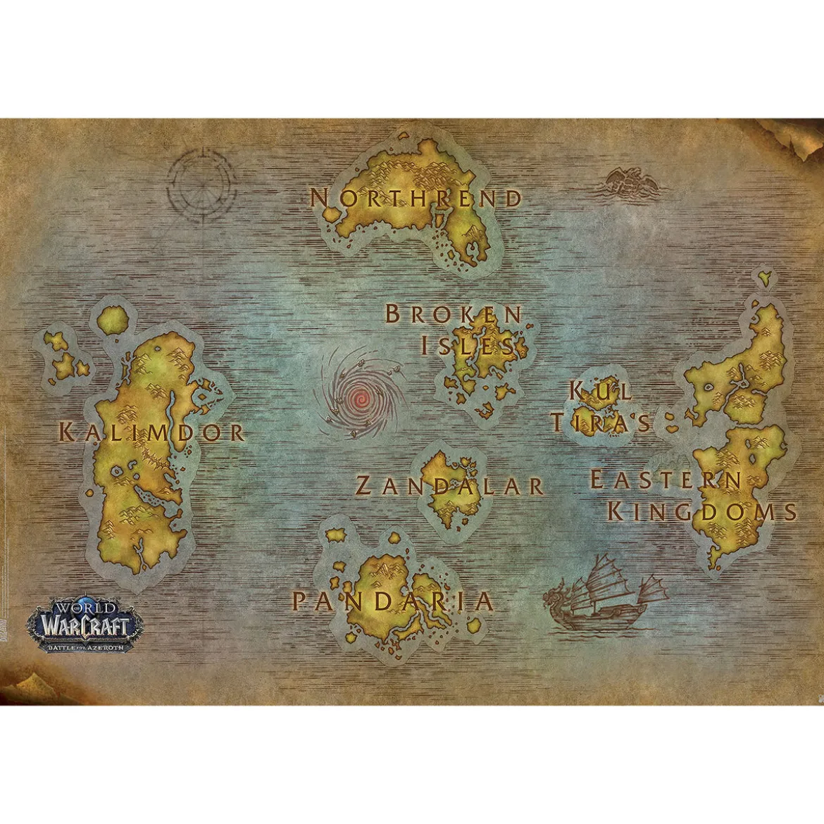 World of Warcraft - Karte von Azeroth Maxi Poster