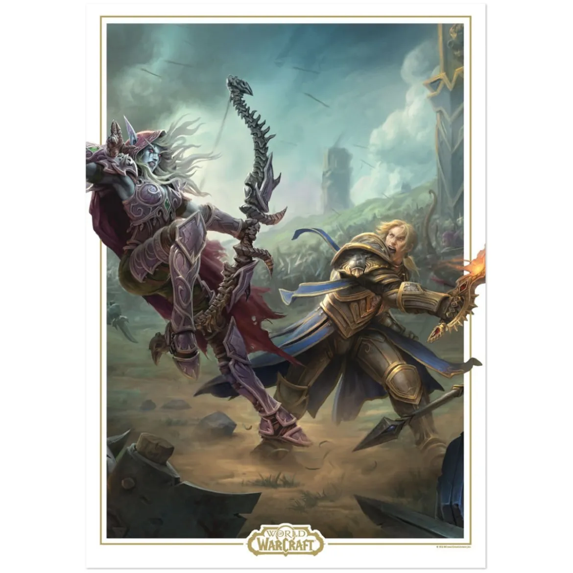 World of Warcraft Kunstdruck Sylvanas vs Anduin Wrynn