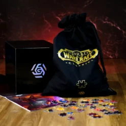 World of Warcraft - Ragnaros Puzzle mit Logo Stoffbeutel