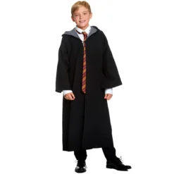 Zauberer Kinder Kostüm Robe mit Kapuze für Harry Potter Fans