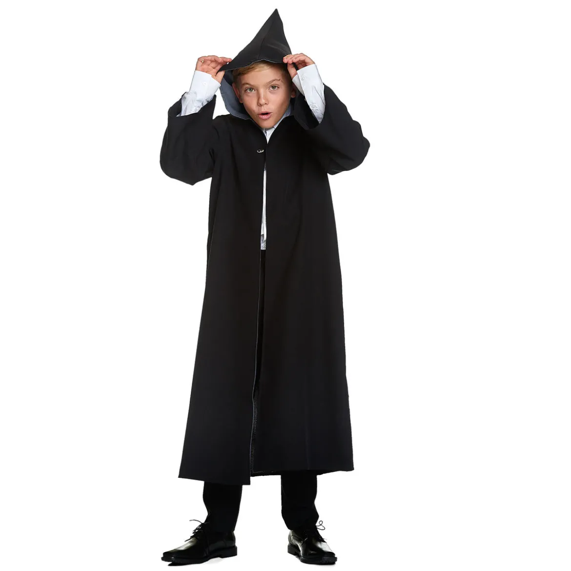 Zauberer Kinder Kostüm Robe mit Kapuze für Harry Potter Fans