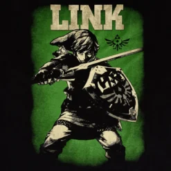 Zelda - Link Hero of Hyrule T-Shirt schwarz
