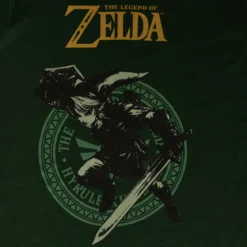 Zelda - Link Pose T-Shirt grün