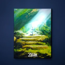 Zelda - Masterschwert Wandbild mit Licht