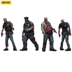 Zombie Dark Source Actionfiguren 4er-Pack Police (Male) 8 cm