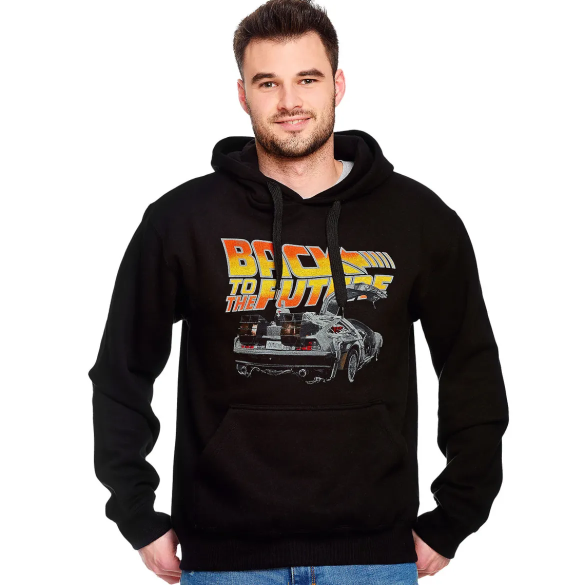 Zurück in die Zukunft - DeLorean Hoodie schwarz