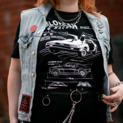 Zurück in die Zukunft - DeLorean T-Shirt schwarz