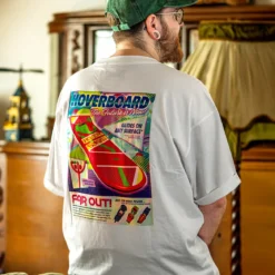 Zurück in die Zukunft - Hoverboard Oversize T-Shirt weiß