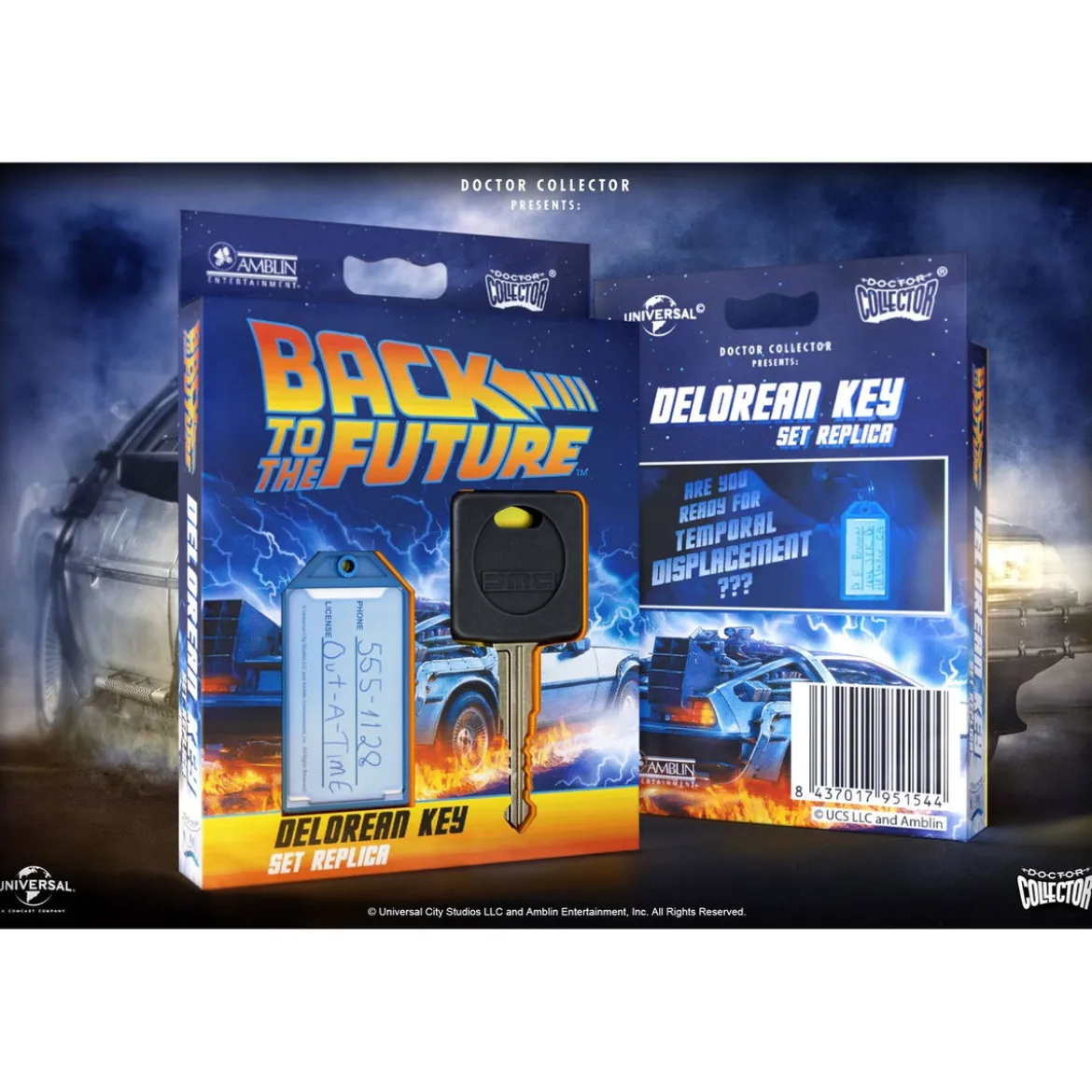 Zurück in die Zukunft Replik 1/1 DeLorean Autoschlüssel