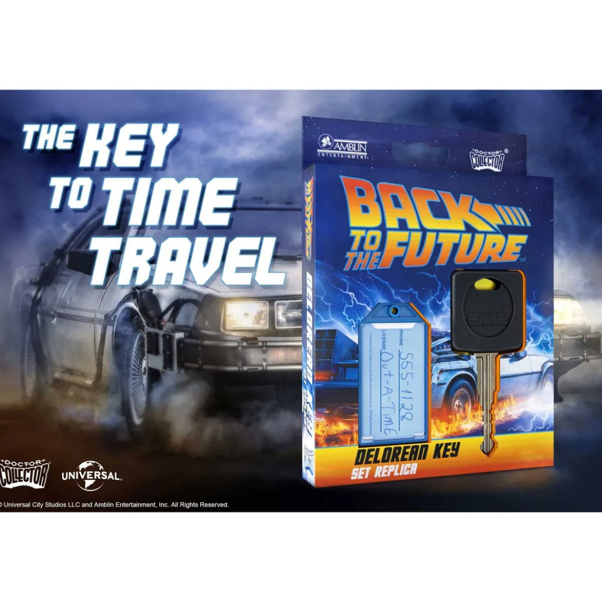 Zurück in die Zukunft Replik 1/1 DeLorean Autoschlüssel